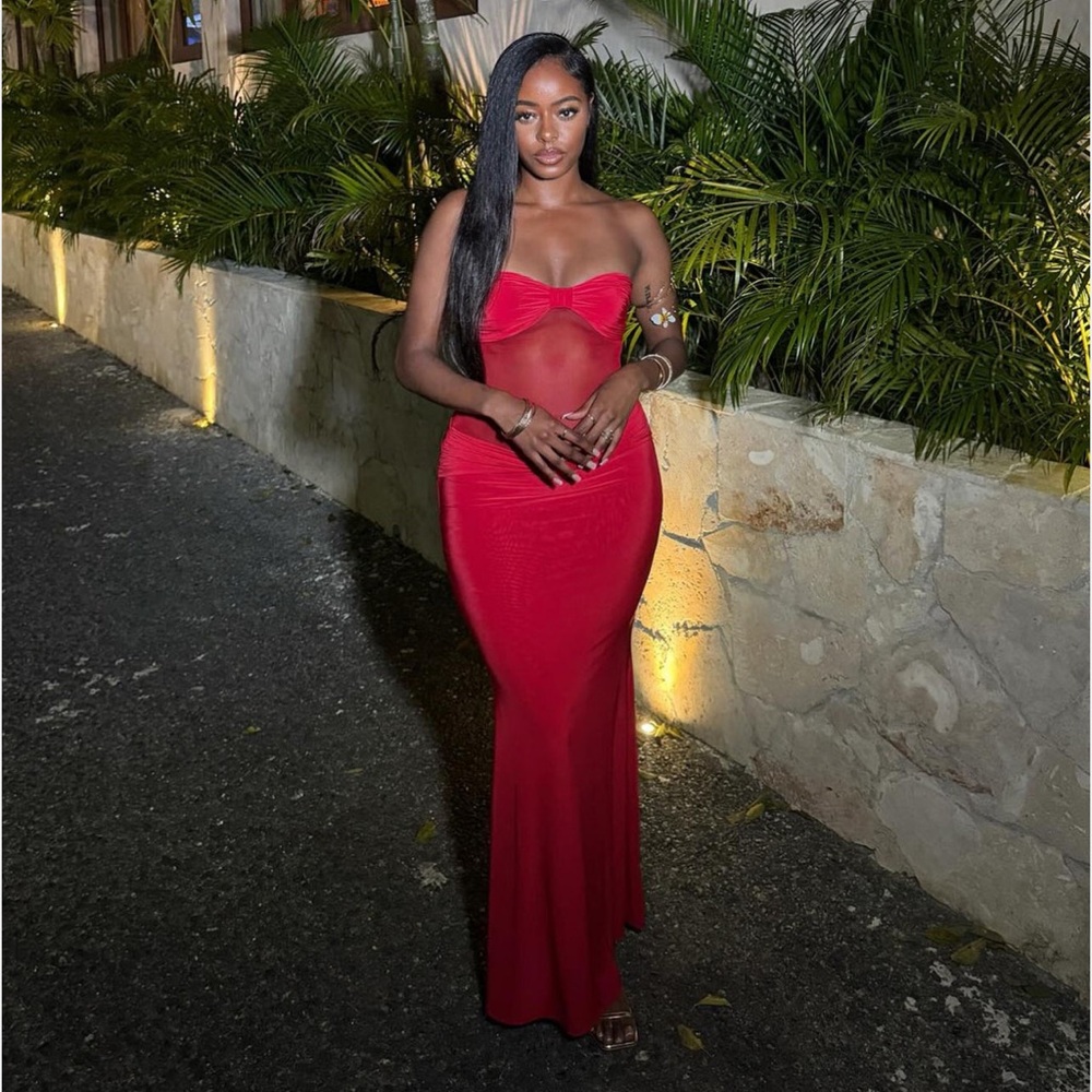 Fashion Nova Red Maxi Dress - Picture 3 of 4